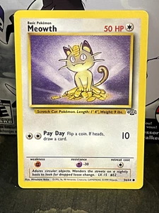 Pokemon TCG: Meowth 56/64 (Jungle Set) LP/MP Condition - Picture 1 of 6