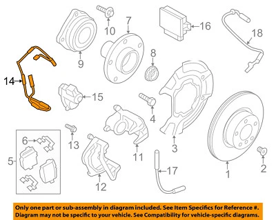 Оригинальный датчик заднего тормоза BMW 11-17 X3 34356790304 - Изображение 1 из 2