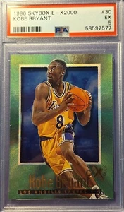 1996 Skybox E-X2000 Kobe Bryant Los Angeles Lakers RC Rookie HOF PSA 5 EX - Foto 1 di 2
