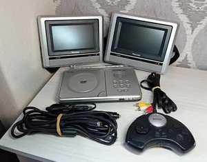VENTURER PVS 1961 Portable In-Car Double Screen DVD Player + Bag & Control Pad - Picture 1 of 17