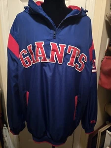 New York Giants NFL Windbreaker Quarter Zip Size Large. Excellent Condition!! - Bild 1 von 11
