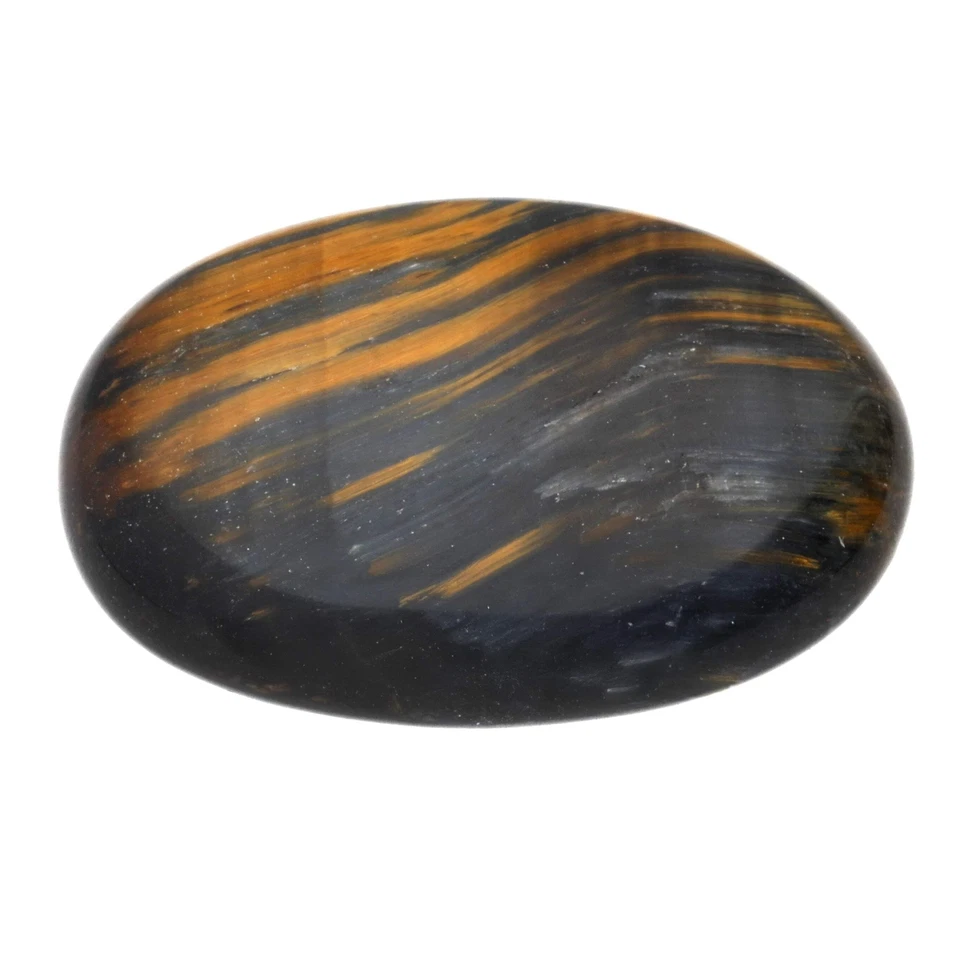 Falkenauge mit Tigerauge Scheibenstein | Edelstein Massagestein Handschmeichler - Bild 1 von 1