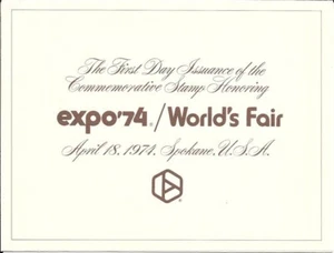 #1527-C1 First Day Ceremony Program 10c EXPO'74 Stamp w/FDC - Picture 1 of 3