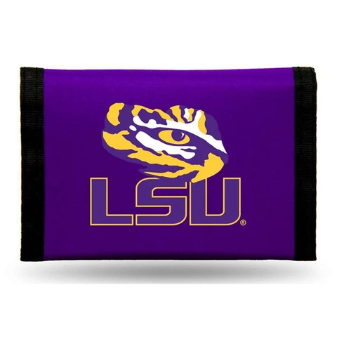 LSU Tigers Nylon Tri-Fold Wallet Cover