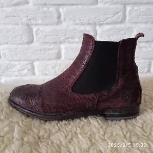 MOMA Burgundy Leather Boots EU 39 - Picture 1 of 12