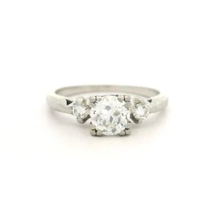 Antique Platinum 0.68ctw Old European Cut Diamond Solitaire Engagement Ring - Picture 1 of 13