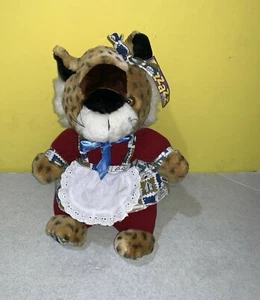 Peluche 12" Pizzazz Peluche Por Rey Peluche Leopardo Mamá en Delantal Vestido - Imagen 1 de 2