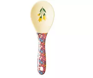 Melamine Salad Spoon with Flowers Print - Picture 1 of 1