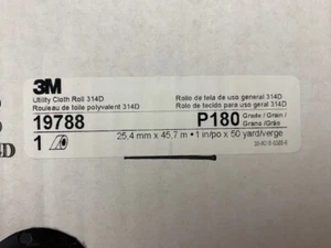 1" x 50 YARD 180 KÖRNUNG UILITY TUCH ROLLE 314C A/O SCHLEIFPAPIER LADENROLLE 3M #19788 - Bild 1 von 4