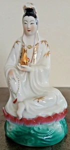 Antigua diosa china de porcelana Guan Yin 8,5" de alto - Imagen 1 de 24
