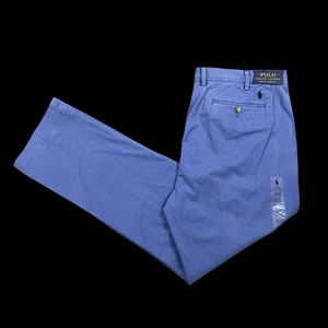 Nuevo con etiquetas Polo Ralph Lauren Para Hombres Talla 38x30 Azul Sarga Chino Pantalones Elastizados Calce Clásico - Imagen 1 de 13