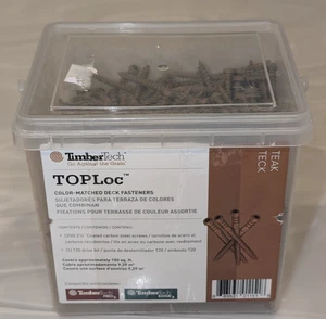 TOPLoc Composite Deck Screw for Fascia, Teak, 100 sq. ft. 350 2-1/2", T20 Torx - Picture 1 of 5