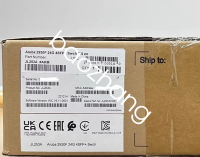 1PCS HPE Aruba Networking 2930F 24G 4SFP+ Switch JL253A new via FedEx or DHL - Image 1 of 2