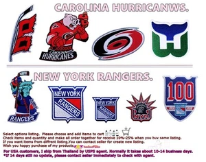 Hockey 🏒 Hurricanws&New York Ranger Embriodery From Thai To🛬USA🚚USPS Agent. - Picture 1 of 33