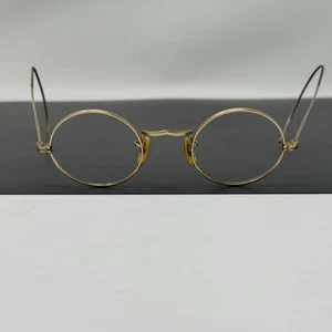 AMERICAN OPTICAL SQUIRE Eyeglasses Vintage Small circular perfectly round Lenon - Picture 1 of 10