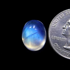 Top AAA Quality Rainbow Moonstone Cabochon Oval Shape 13x10.5x9mm 9.95Cts - Picture 1 of 3