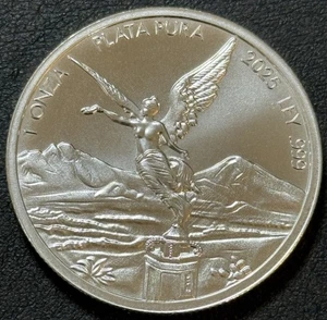 2025 1 OZ Plata .999 Intaglio Mint Mo México Libertad ¡Ronda de Plata Fresca!! - Imagen 1 de 3