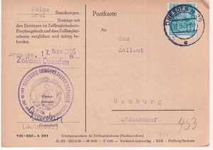 DDR, Mi. 453, Dresden N 25 - Zollamt Hamburg, 19.11.55 - Picture 1 of 5