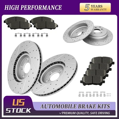 Almohadilla de cerámica de rotor perforado delantero y trasero para Acura MDX/ZDX Honda Pilot 2007-2015 Foto 1 de 4