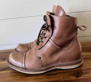 Punto Pigro Brown Leather Ankle Boots Unisex Size 36 Italy *READ DESCRIPTION * - Picture 1 of 11