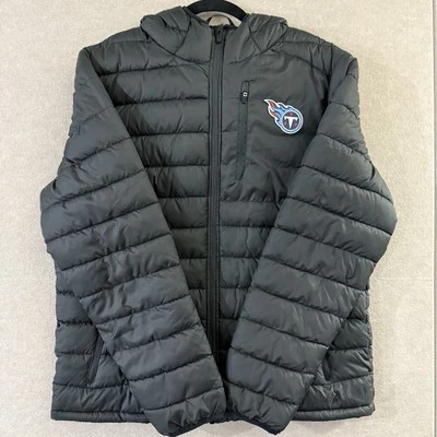 NFL Tennessee Titans Puffer Chaqueta Poliéster Mujer Talla L Negra Ligera Foto 1 de 4