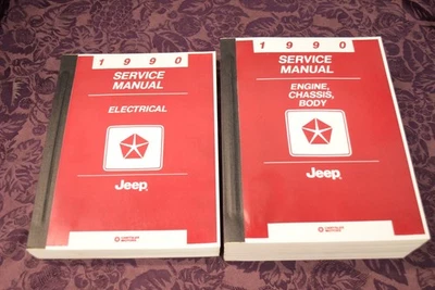 Jeep 1990 Service Manual - 2 books - Electrical + Engine, Chassis, Body Like New - Image 1 of 4