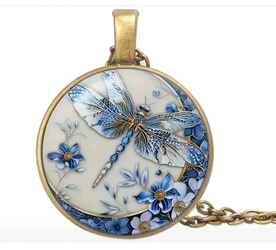 Collar libélula luciérnaga color bronce joyería de moda NUEVO envío gratuito Foto 1 de 1