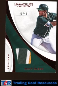 2017 Immaculate Collection #S-MO Matt Olson Immaculate Swatches Prime #/49 - Picture 1 of 2