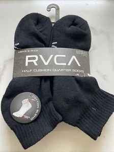 Nuovo RVCA Cush 6 paia calze sportive attive taglio quarto CYBER LUNDAY OFFERTA VENDITA - Foto 1 di 6