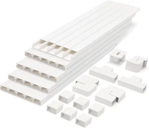 Cord Cover Raceway Kit 94" or 392.5 Inch Paintable Cable Concealer Wire Hider - Picture 1 of 21