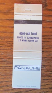 PROVIDENCE, RHODE ISLAND STREICHHOLZHEFTCHENHÜLLE: PANACHE LEERES STREICHHOLZCOVER -B - Bild 1 von 1