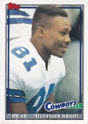 1991 Topps - #362 Alexander Wright - Cowboys - Image 1 of 2