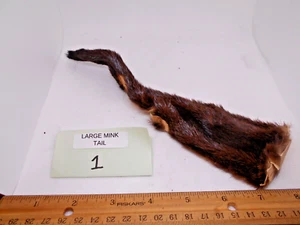 MINK TAIL FLY TYING MATERIAL PREMIUM APPROX. 9" BROWN (#1) - Picture 1 of 1