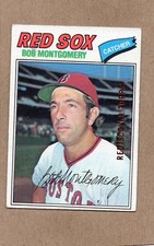 2017 topps rediscover buyback card 1977 288 bob montgomery red sox bronze 
