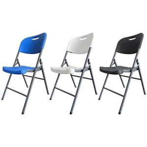 4 Pcs Plastic Folding Chairs Stackable Wedding Party Camping Dining Seats Home - Picture 1 of 16