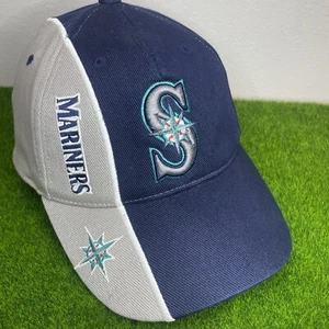 SEATTLE MARINERS Baseball Hat Cap OSFM Strap Back Tri-Color Embroidered Logo - Picture 1 of 5