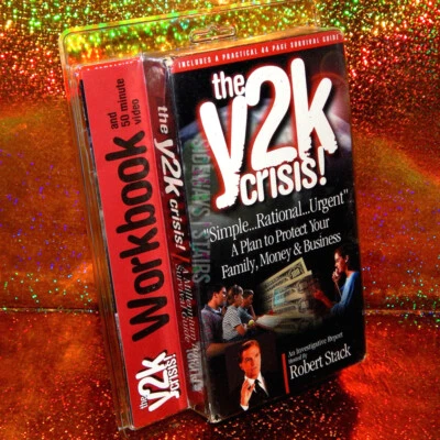 THE Y2K CRISIS! VHS VIDEO & WORKBOOK survival guide Robert Stack sealed vtg RARE - Image 1 of 4