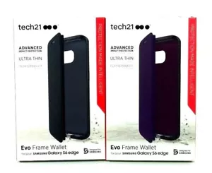 Samsung Galaxy S6 Edge Tech21 Evo Wallet Shock Absorbing Protection Case - Picture 1 of 7