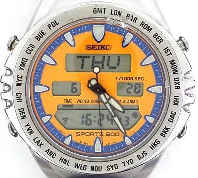 BELLISSIMO OROLOGIO, SEIKO H021-8030, GIUGIARO, CINTURINO TECNICO, 200 M - Immagine 1 di 4