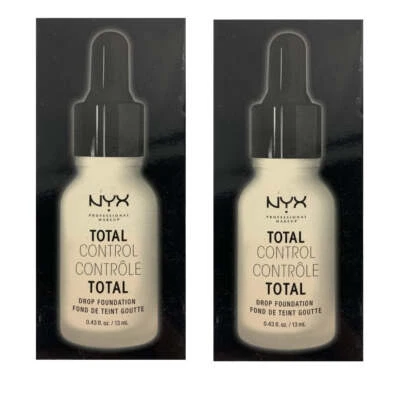 Pack of 2 NYX Total Control Drop Foundation, Porcelain # TCDF03 - Image 1 of 4