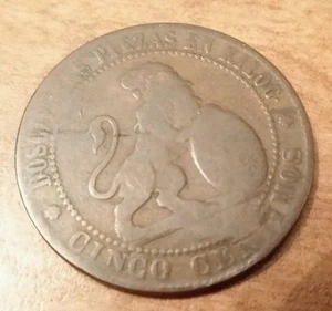 España 5 céntimos, 1870 - Imagen 1 de 2