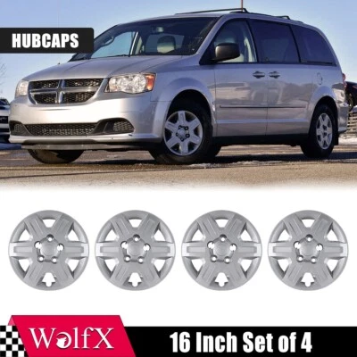 16" Silver  Wheel Rims Cover Snap On Hubcaps For 2008-2016 Dodge Grand Caravan - Image 1 of 4