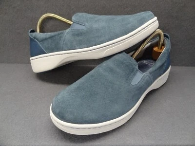 Dansko 41 10.5-11 Belle Blue Suede Slip-On Loafer Twin Gore Sneaker Memory Foam - Image 1 of 4