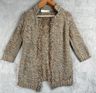 Cárdigan suéter Sparrow Anthropologie turba jaspeada para mujer talla XS flecos boho Foto 1 de 4