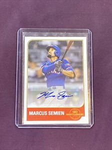 Marcus Semien 2022 Topps 582 Montgomery Club Auto SP Rangers