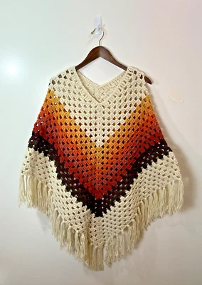Capa de ganchillo Coastal Knits hecha a mano para mujer talla OS multicolor Boho Festival nueva con etiquetas Foto 1 de 4