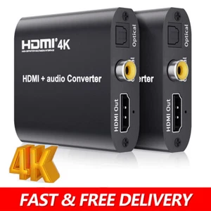 HDMI Audio Extractor Splitter 4K 30Hz 5.1CH HDMI to Toslink Stereo R/L Converter - Picture 1 of 7