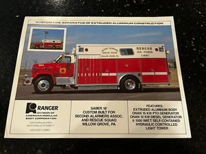 Folleto volante Ranger Saber 18" Escuadrón de Rescate Camión de Bomberos - Imagen 1 de 6