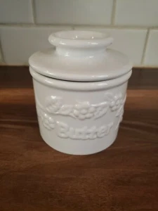 The Original Butter Bell Crock French Country White Beurre L. Tremain - Picture 1 of 8
