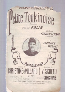  feuillet complet chanson - debut XX e - petite tonkinoise - / polin   - Picture 1 of 2